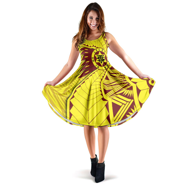 Custom Tonga High School Midi Dress Tonga Golden Style