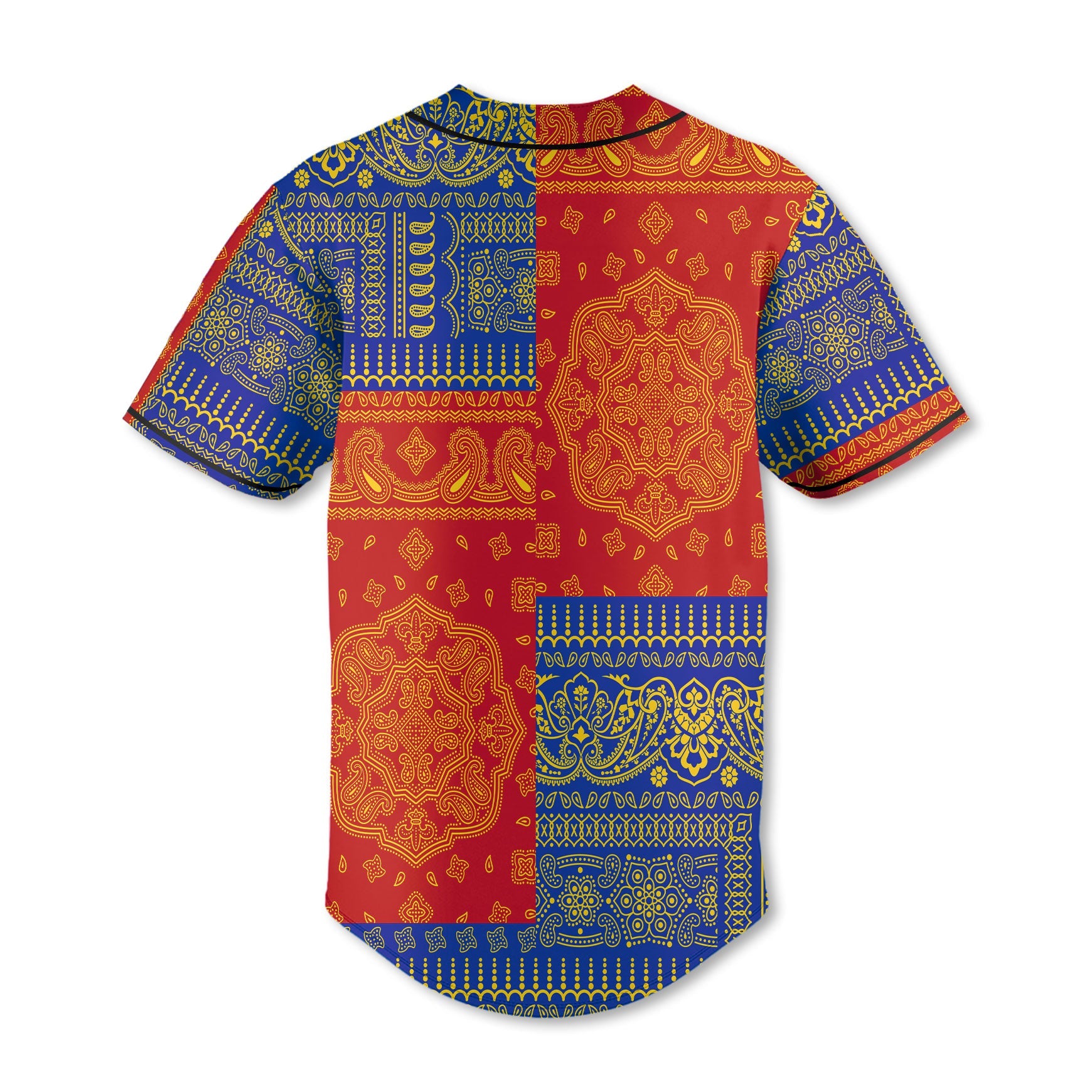 Moldova Baseball Jersey Flag And Paisley Basic Style 3