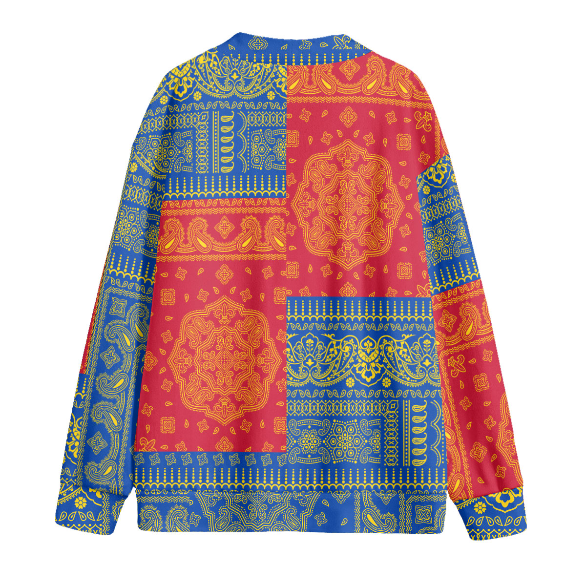 Moldova Fleece Cardigan Flag And Paisley Basic Style 2