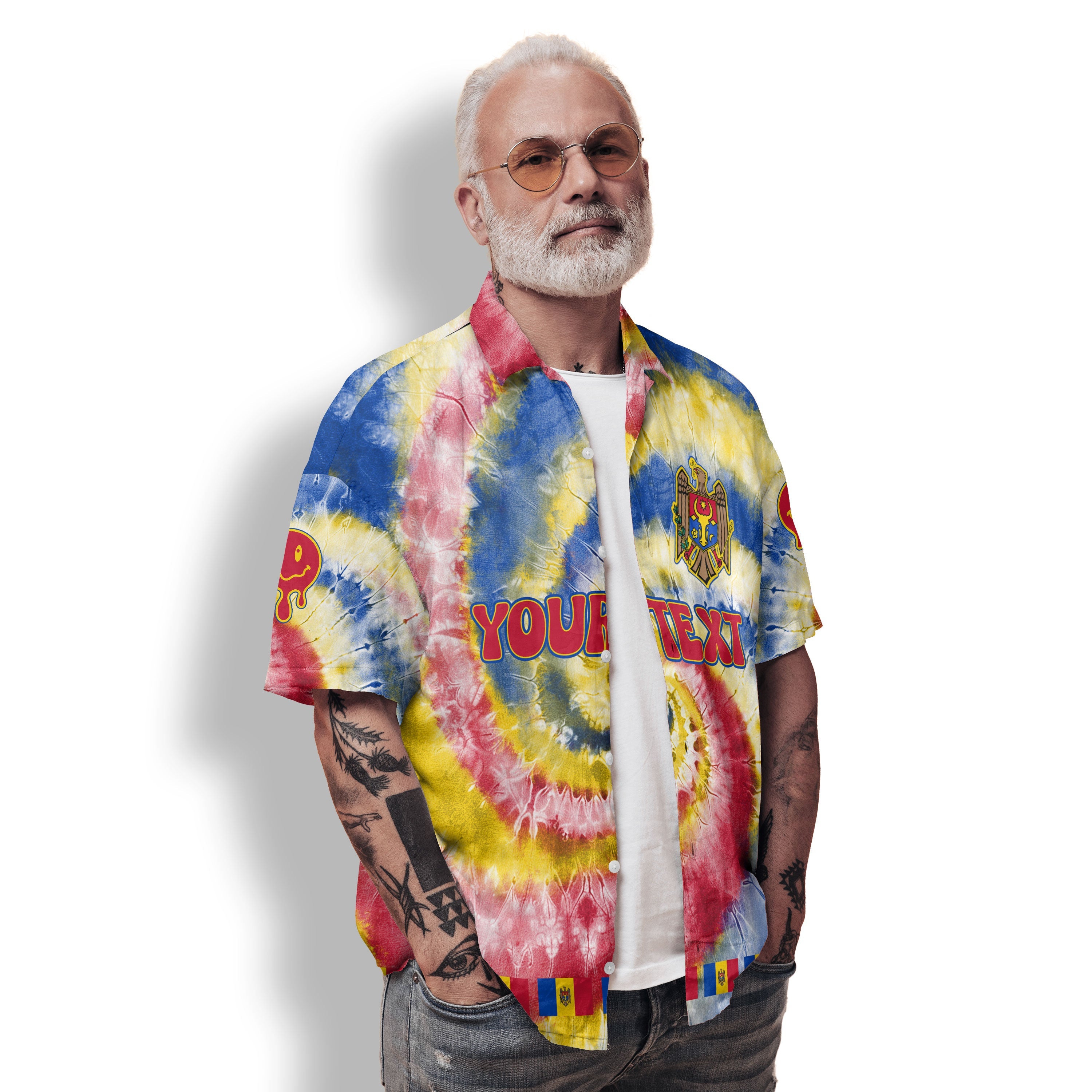 Moldova Hawaiian Shirt Custom Tie Dye Style 2