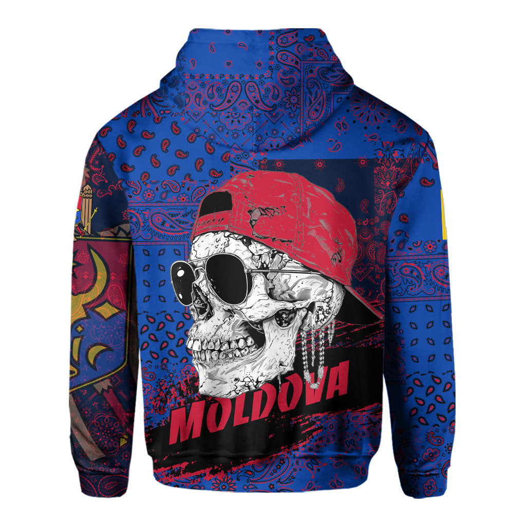 Moldova Hoodie Paisley Flag And Skull Style 3