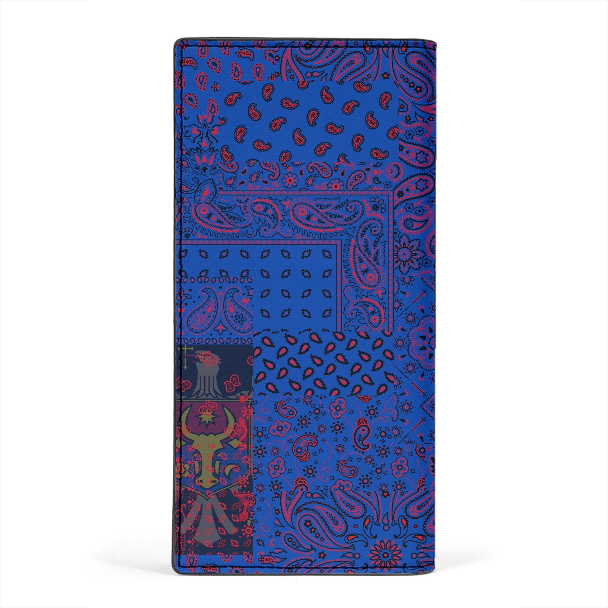 Moldova Leather Wallet Paisley Flag And Skull Style 2