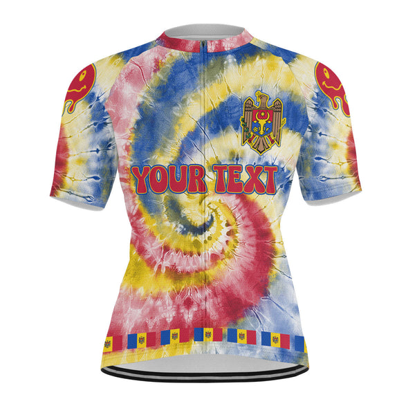 Moldova Men Cycling Jersey Custom Tie Dye Style 1