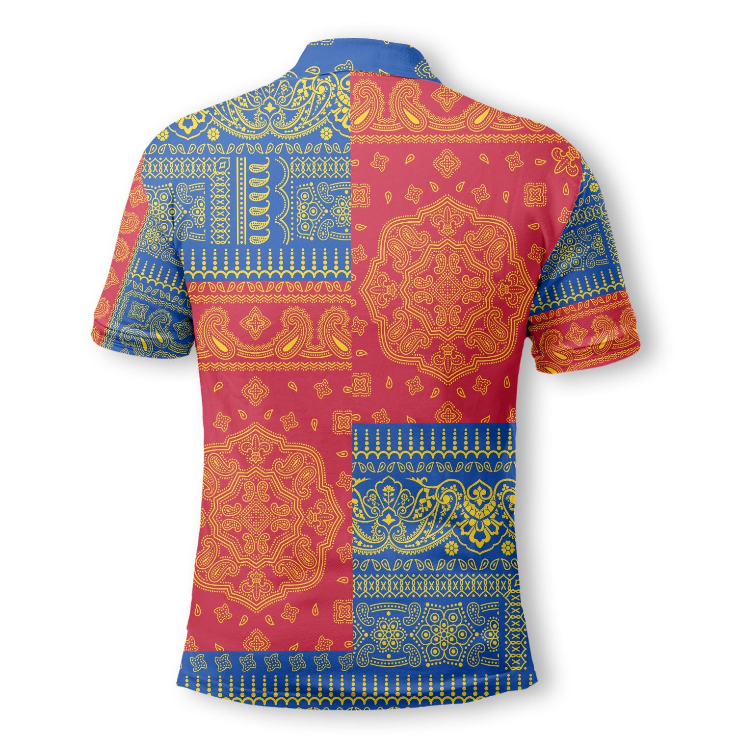 Moldova Polo Shirt Flag And Paisley Basic Style 3