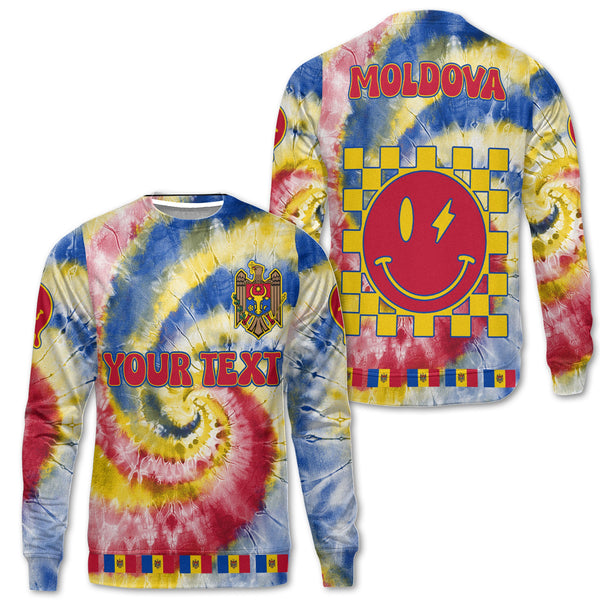 Moldova Sweatshirt Custom Tie Dye Style 1