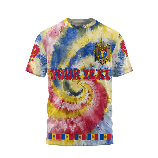 Moldova T Shirt Custom Tie Dye Style 1