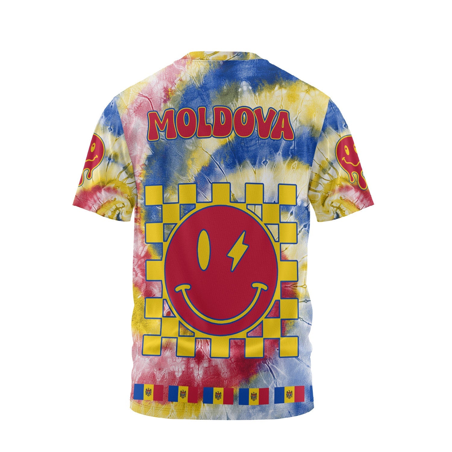 Moldova T Shirt Custom Tie Dye Style 2