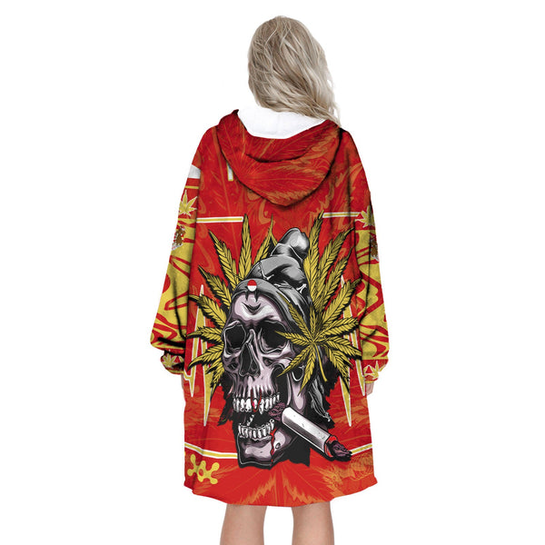 Monaco Snug Hoodie Flag & Coat Of Arms Marijuanas Style