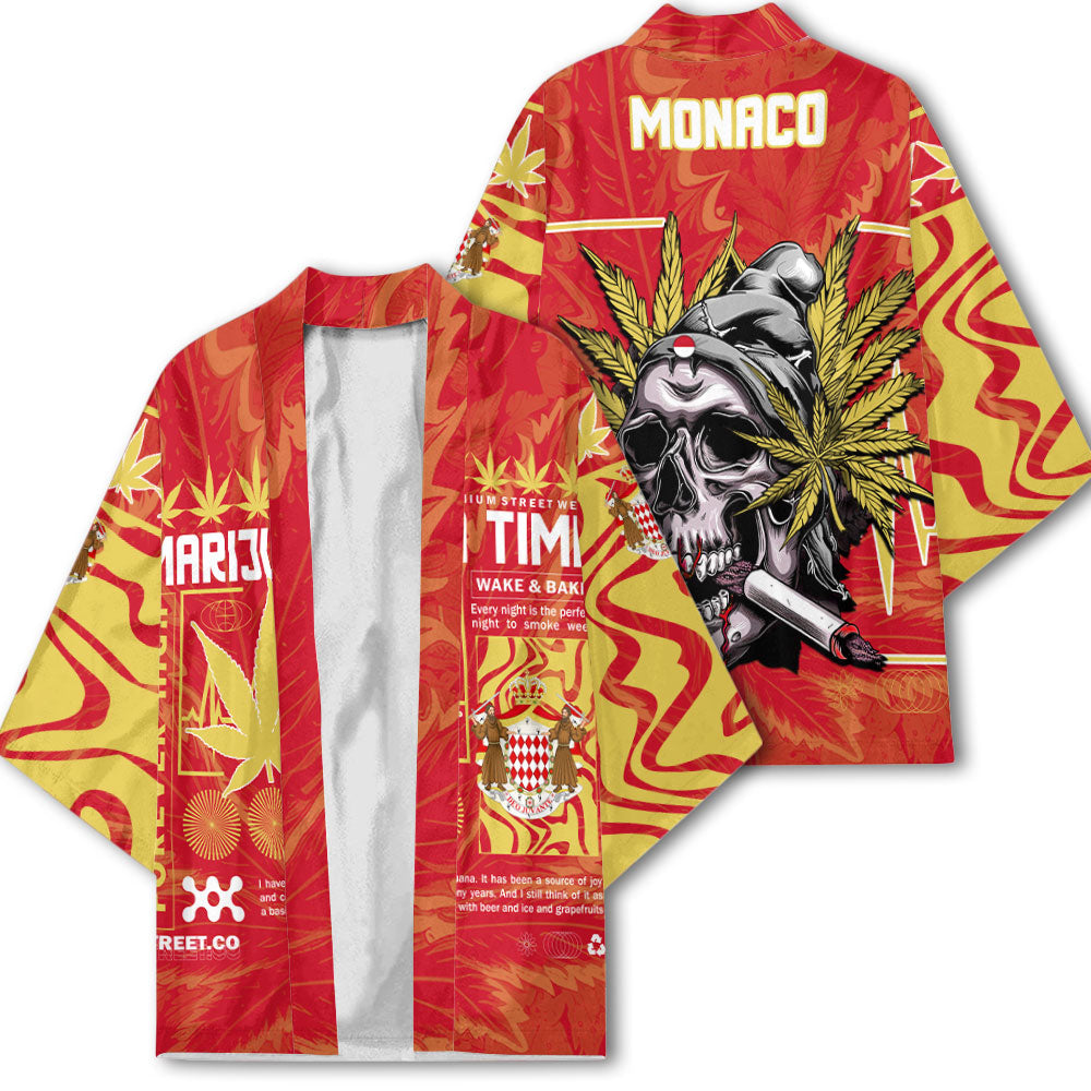 Monaco Kimono Flag & Coat Of Arms Marijuanas Style