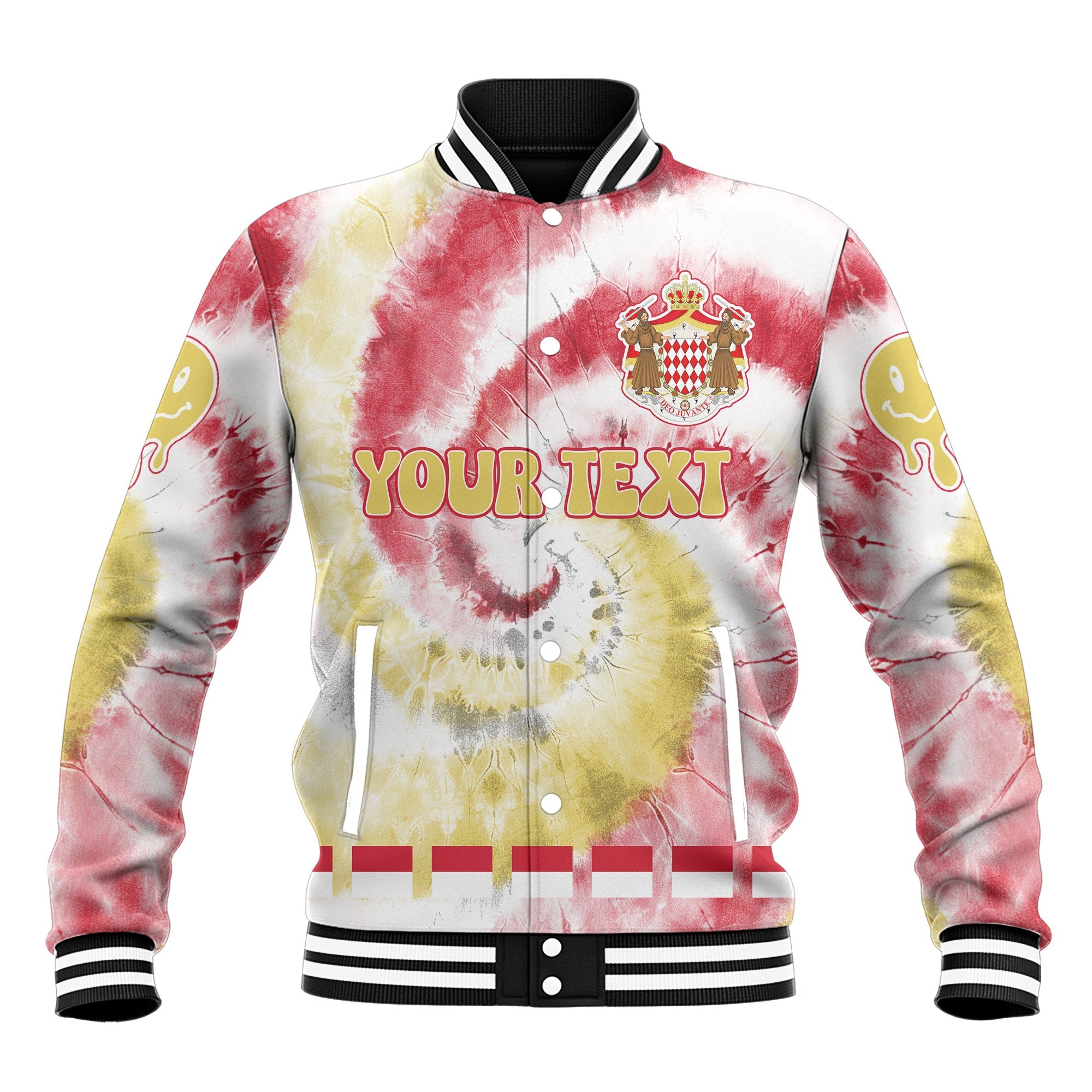 Monaco Baseball Jacket Custom Tie Dye Style 2