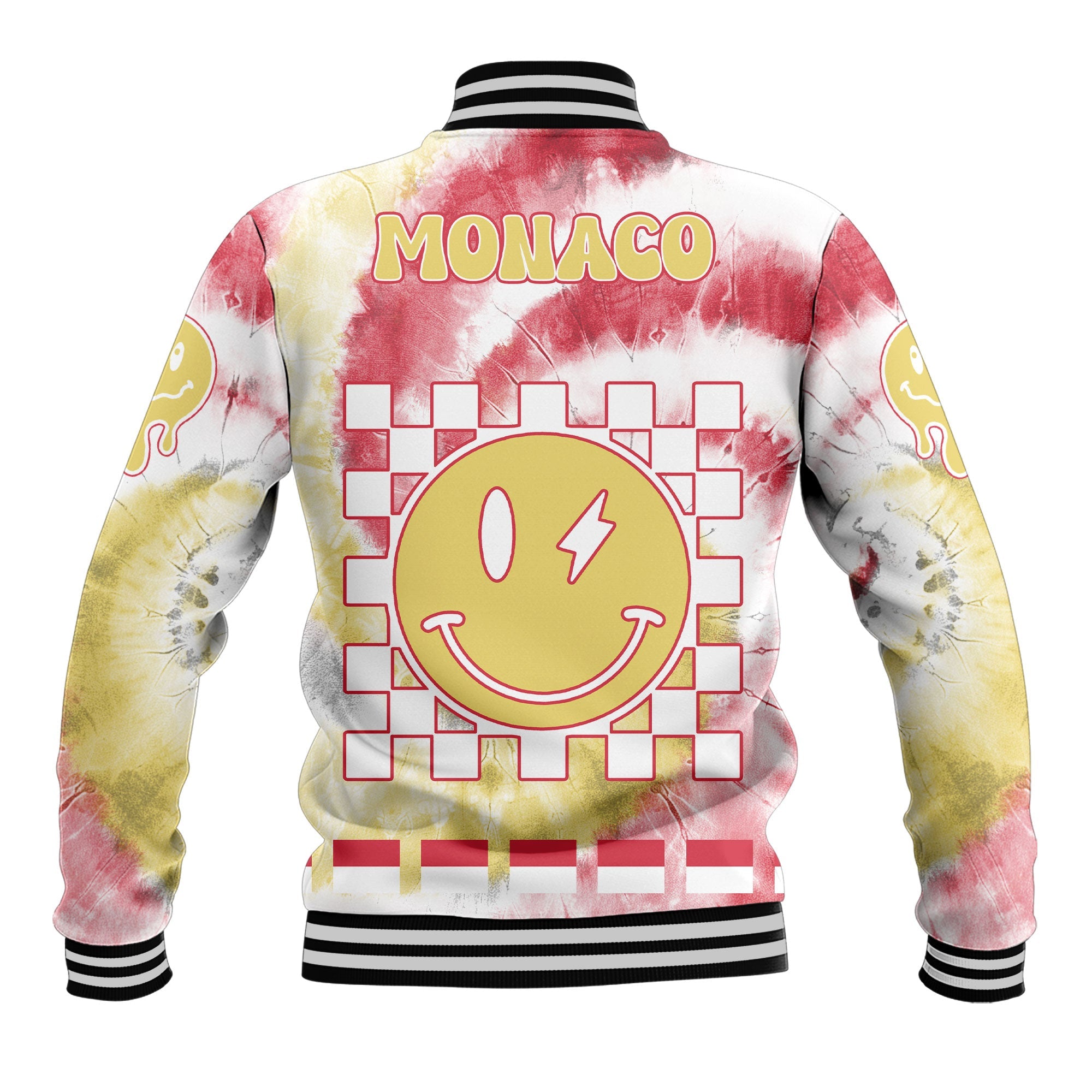 Monaco Baseball Jacket Custom Tie Dye Style 3