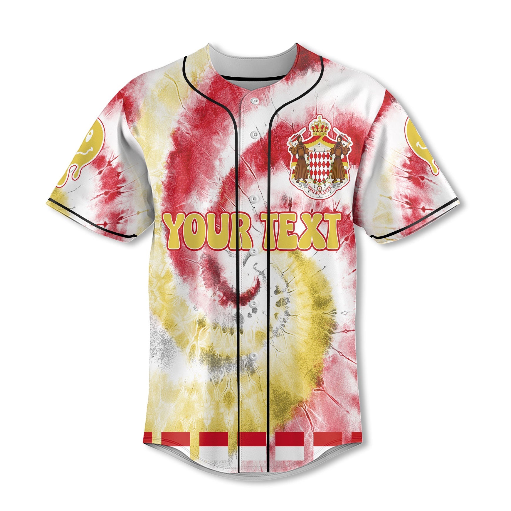 Monaco Baseball Jersey Custom Tie Dye Style 2