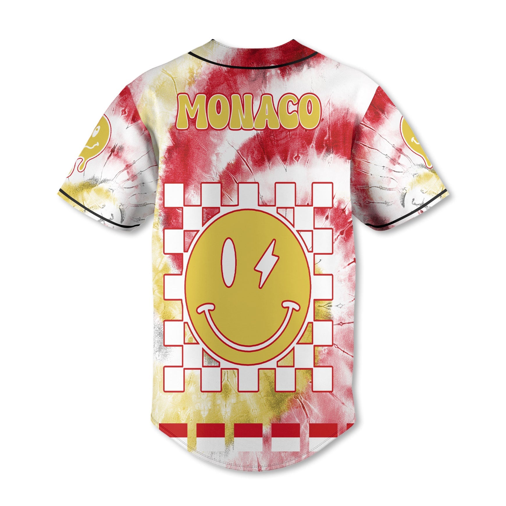 Monaco Baseball Jersey Custom Tie Dye Style 3