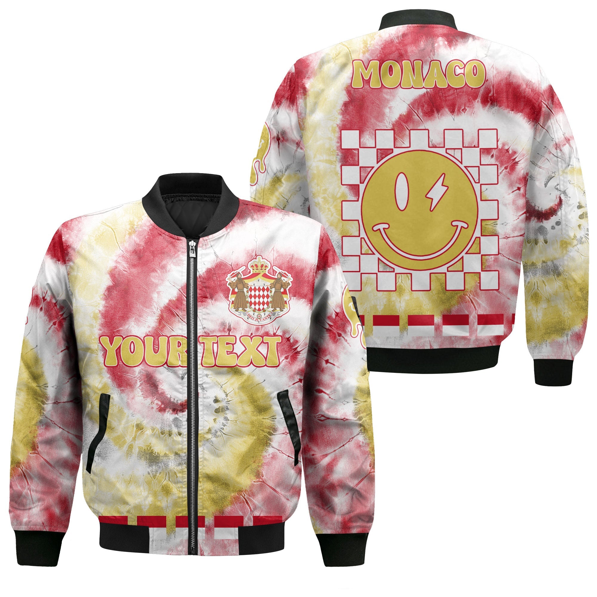 Monaco Bomber Jacket Custom Tie Dye Style 1