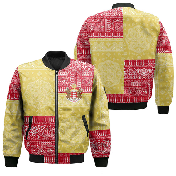 Monaco Bomber Jacket Flag And Paisley Basic Style 1