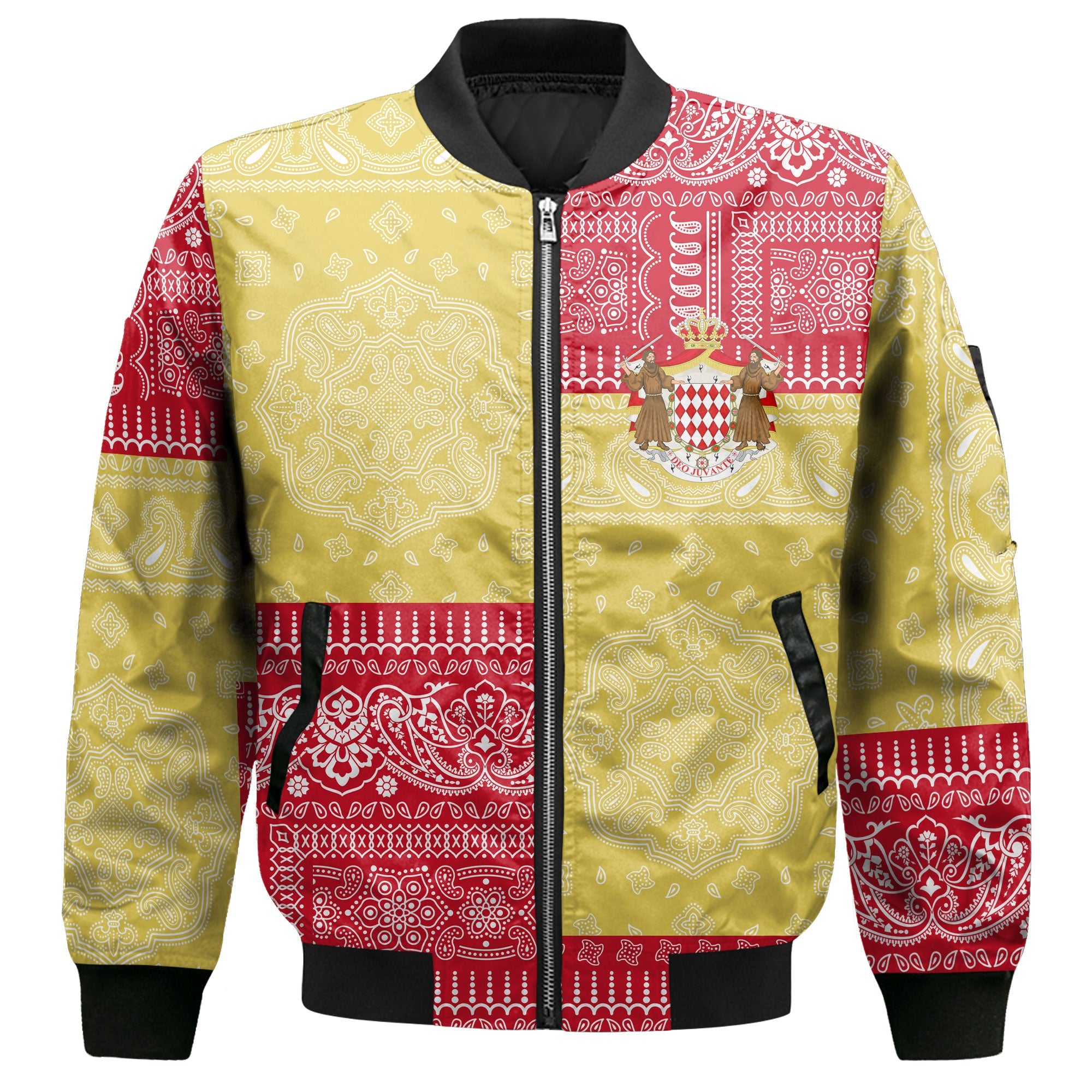 Monaco Bomber Jacket Flag And Paisley Basic Style 2