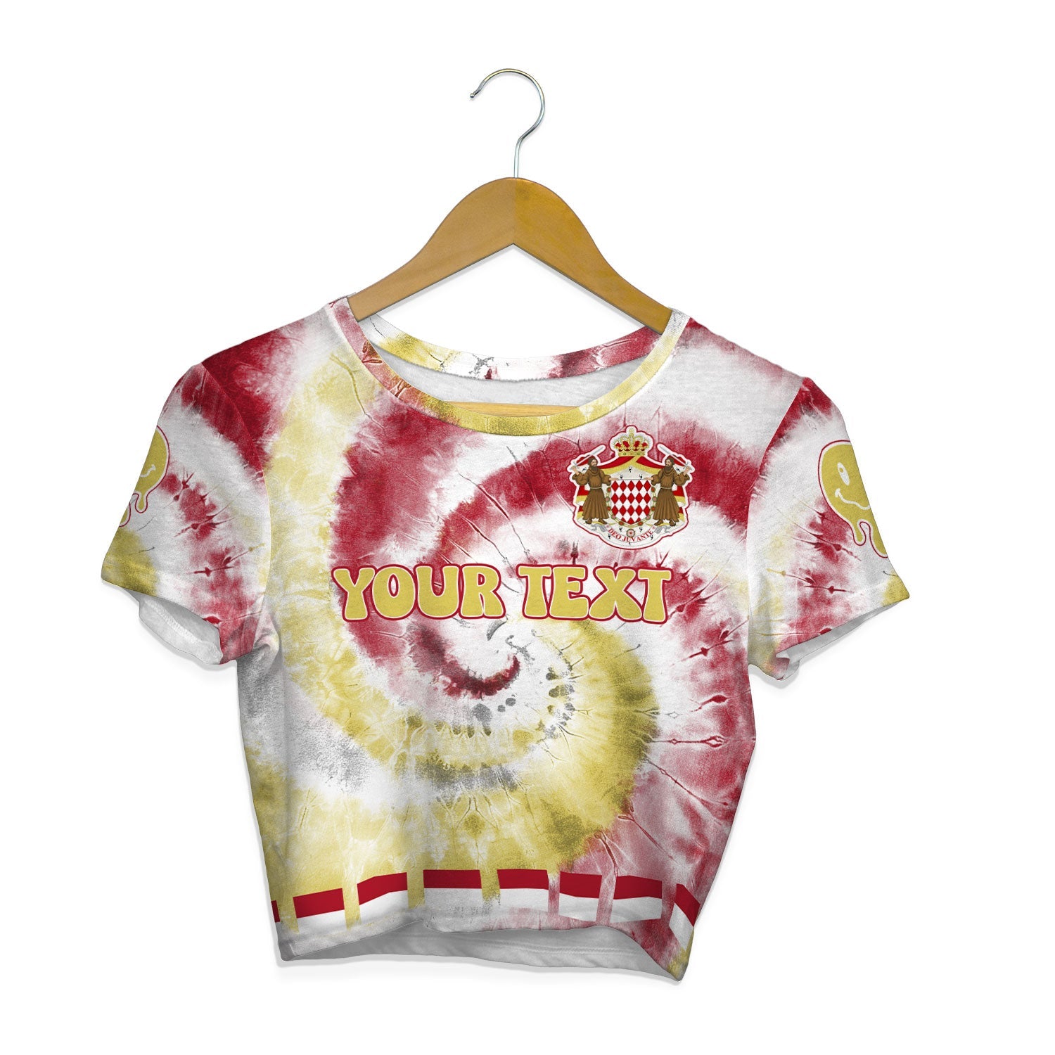 Monaco Croptop T Shirt Custom Tie Dye Style 1