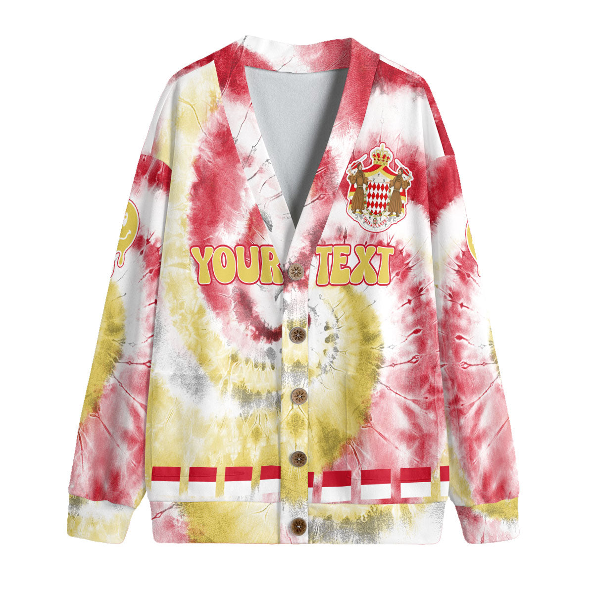 Monaco Fleece Cardigan Custom Tie Dye Style 4