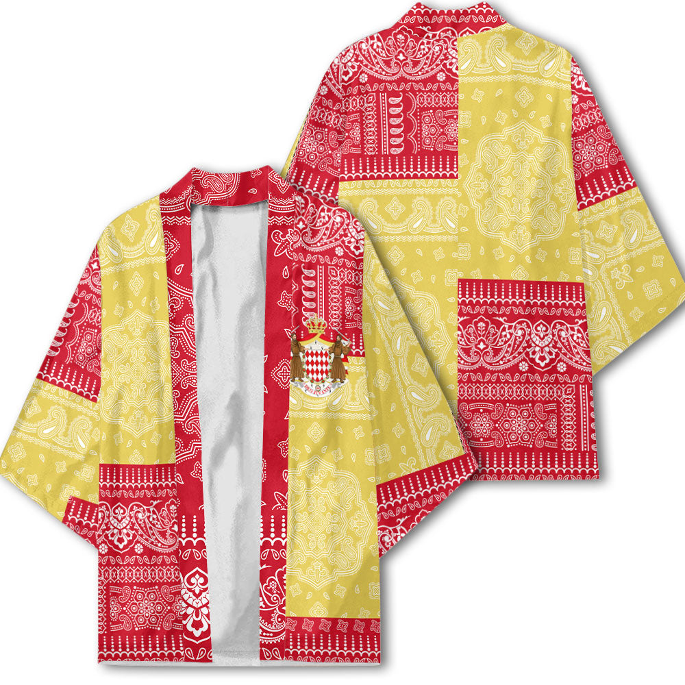 Monaco Kimono Flag And Paisley Basic Style 1