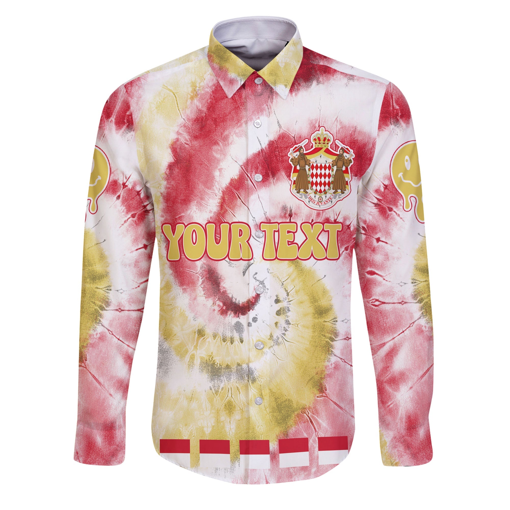 Monaco Long Sleeve Button Shirt Custom Tie Dye Style 1