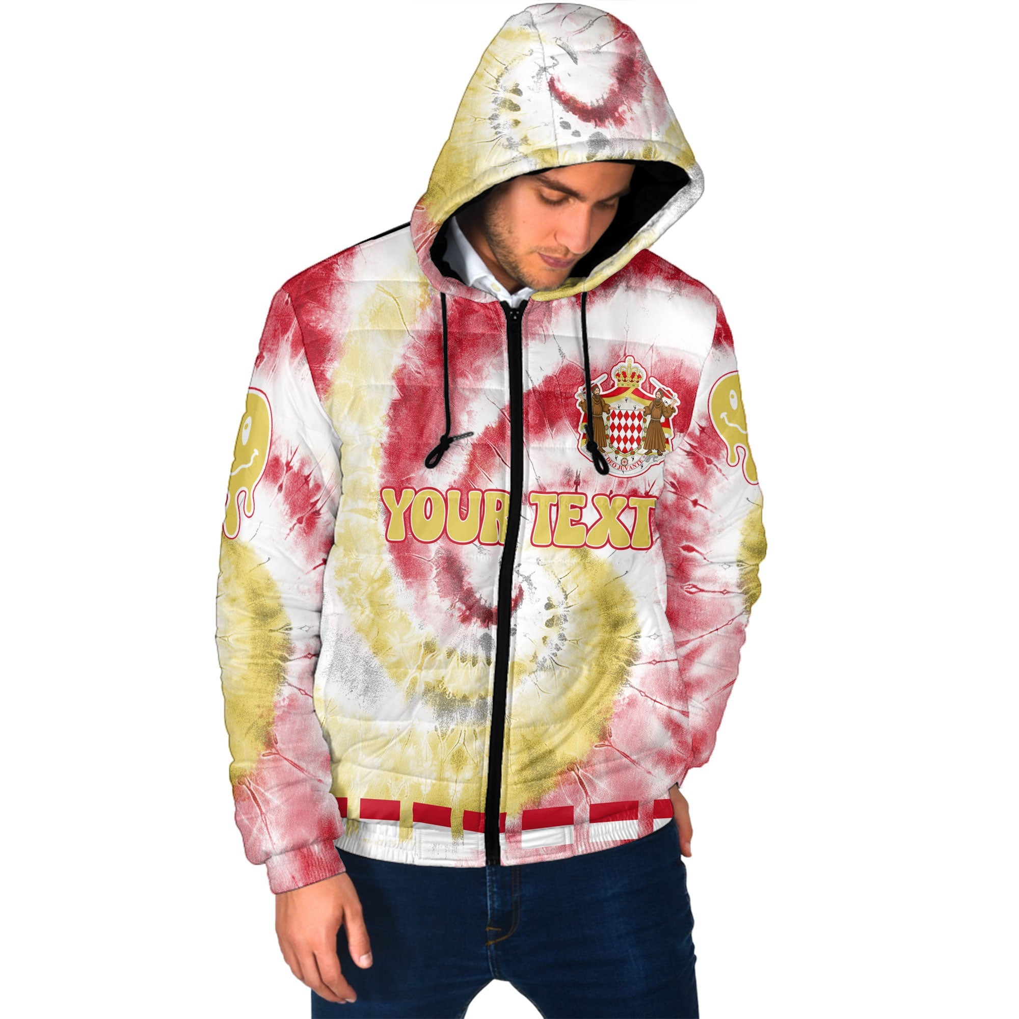 Monaco Men Hooded Padded Jacket Custom Tie Dye Style 2