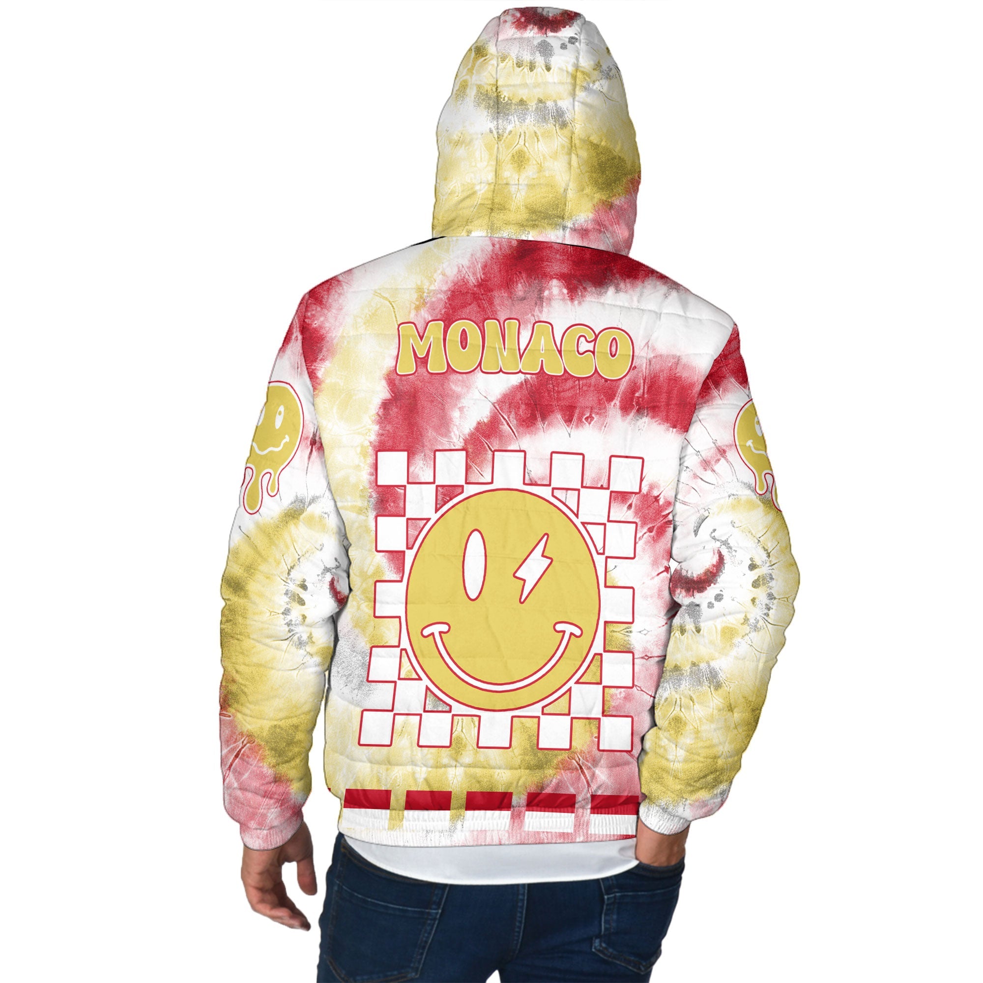 Monaco Men Hooded Padded Jacket Custom Tie Dye Style 4