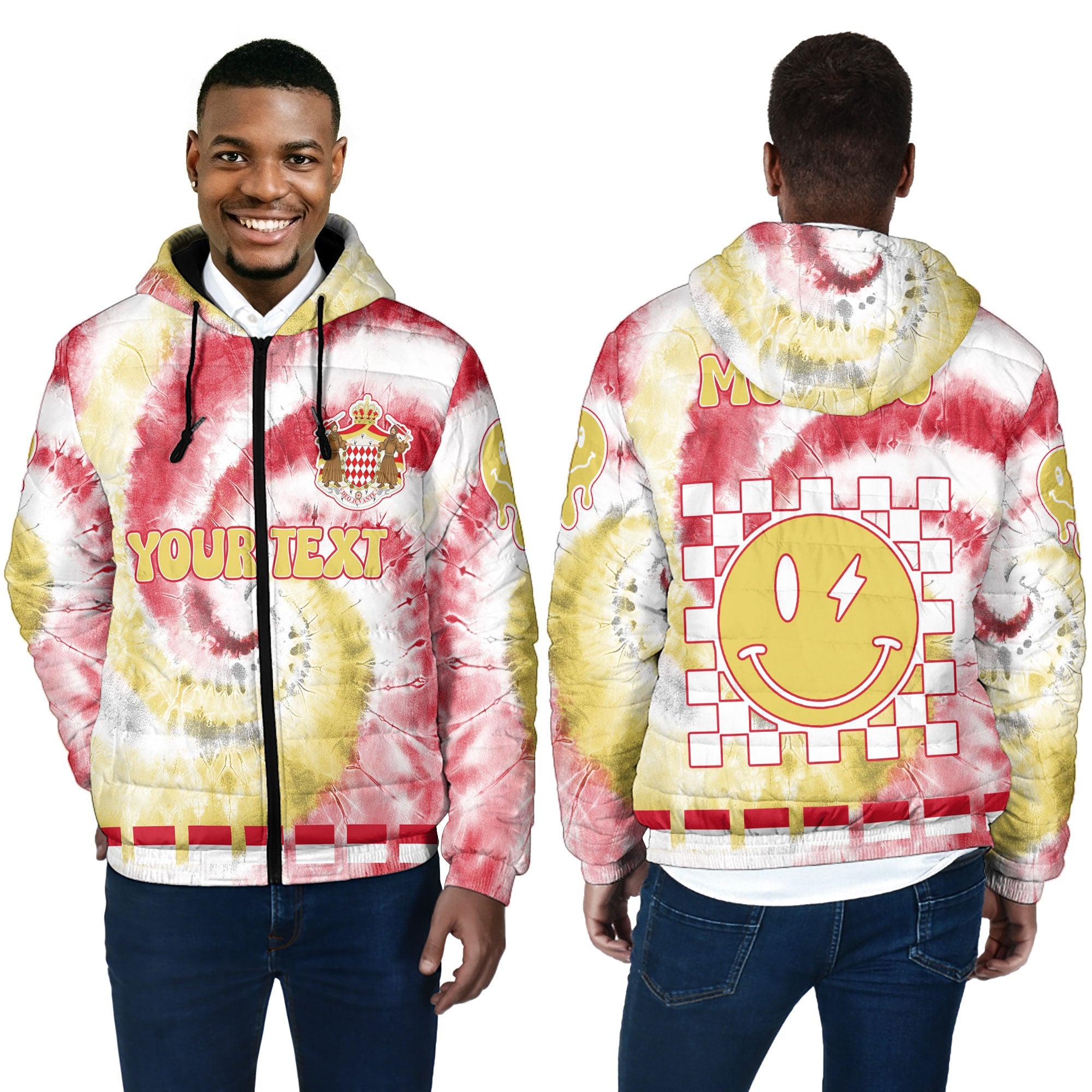 Monaco Men Hooded Padded Jacket Custom Tie Dye Style 5