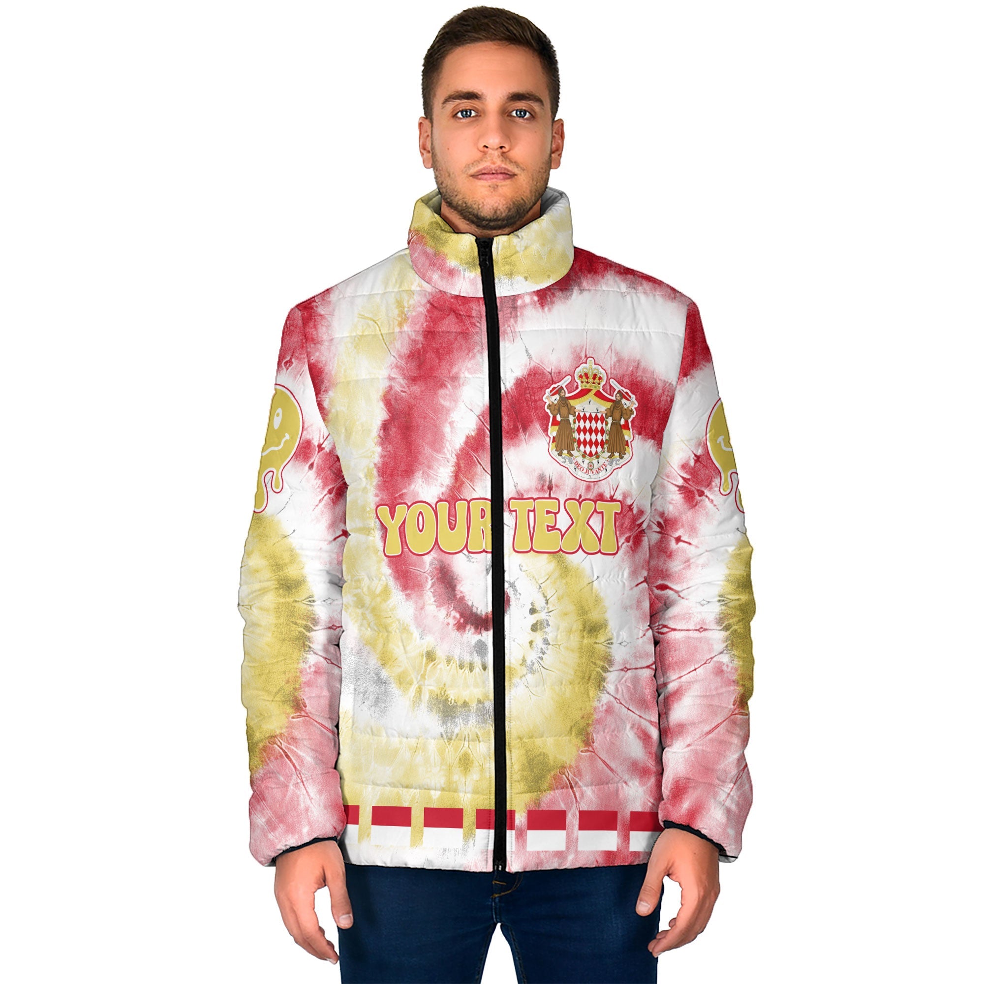 Monaco Men Padded Jacket Custom Tie Dye Style 1