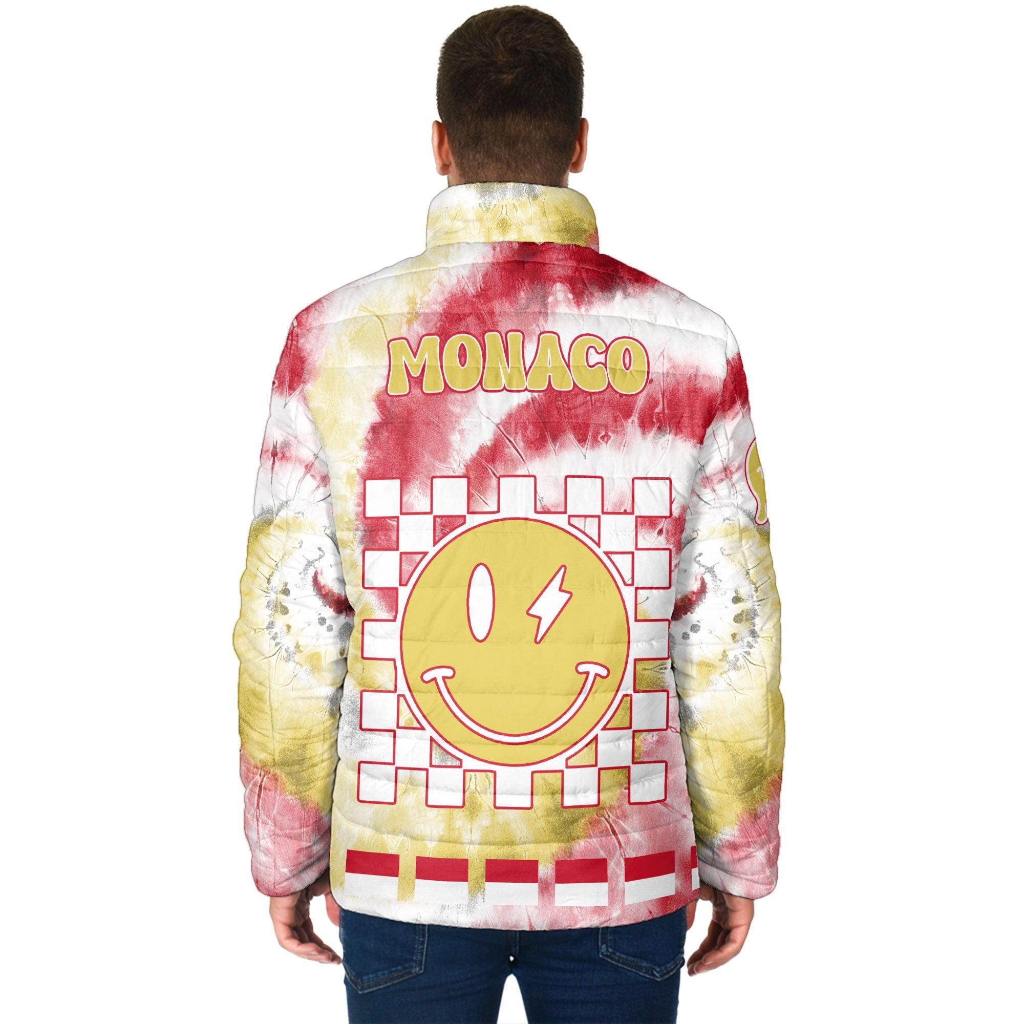 Monaco Men Padded Jacket Custom Tie Dye Style 2