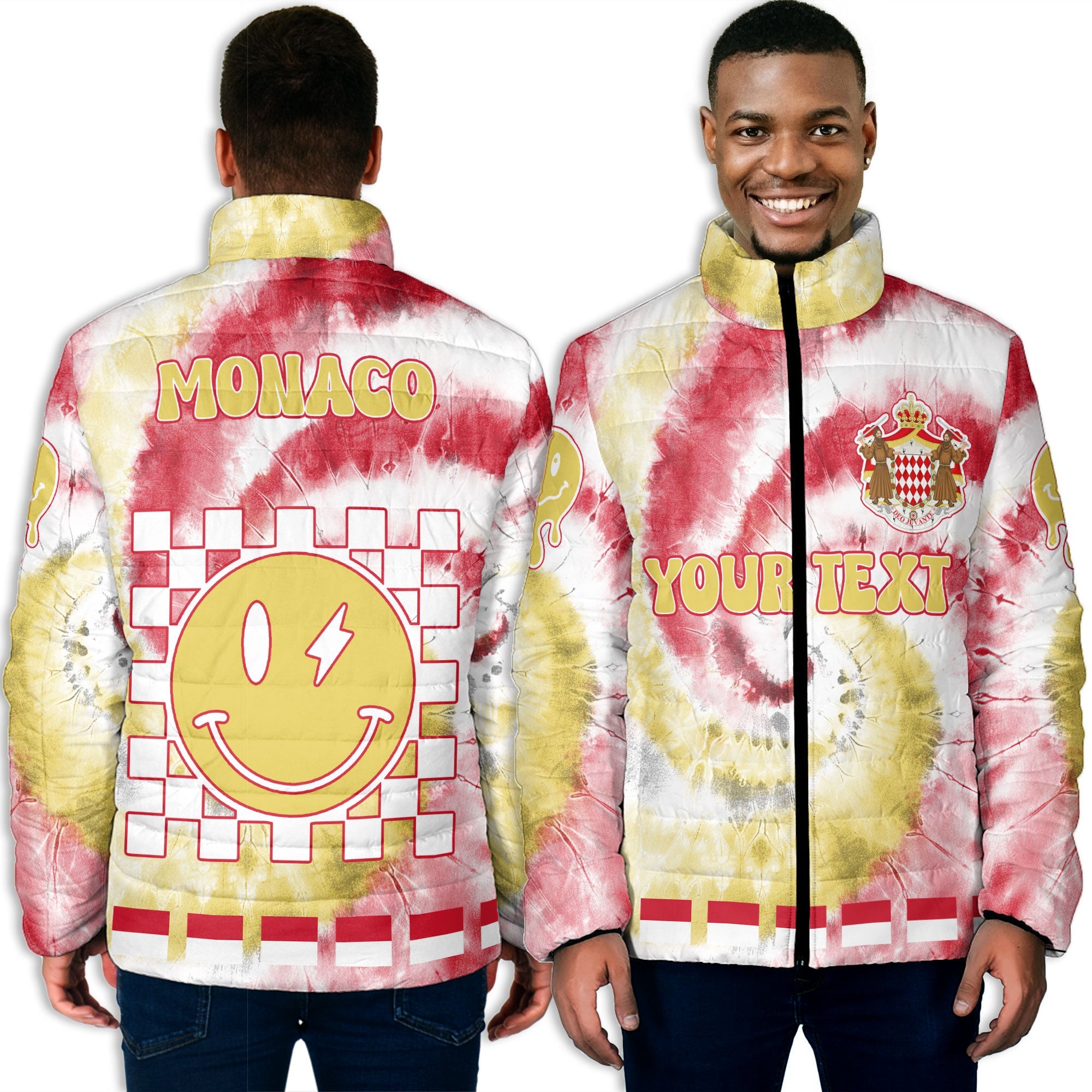 Monaco Men Padded Jacket Custom Tie Dye Style 3