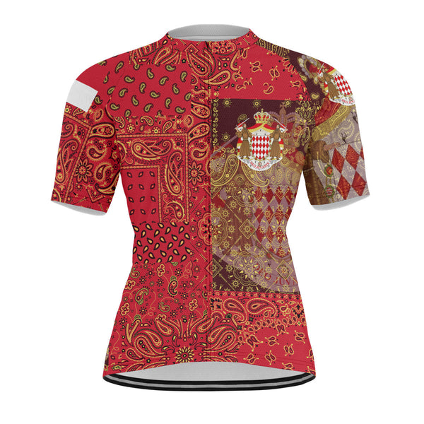 Monaco Men Cycling Jersey Paisley Flag And Skull Style 1