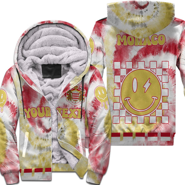 Monaco Sherpa Hoodie Custom Tie Dye Style 1