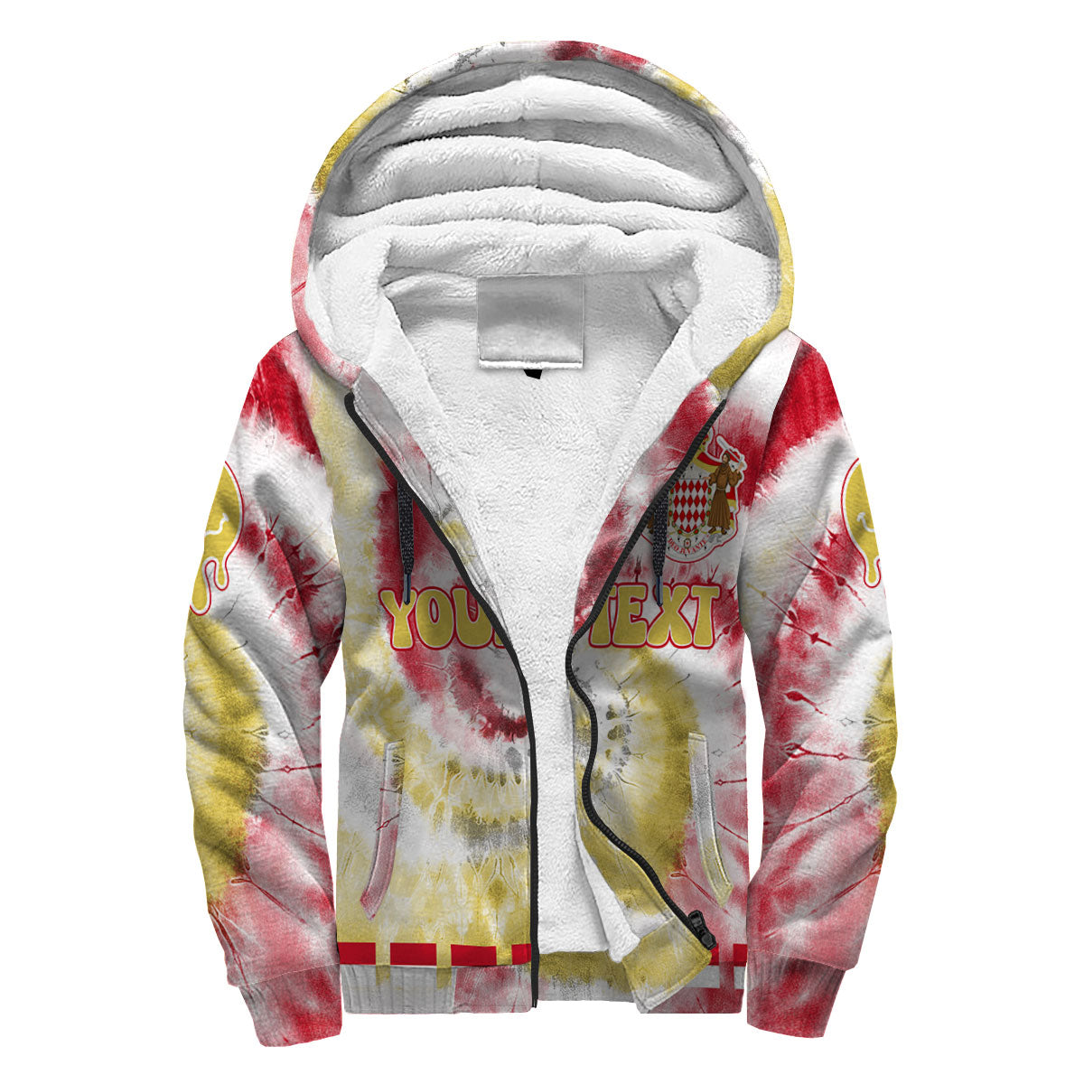 Monaco Sherpa Hoodie Custom Tie Dye Style 4