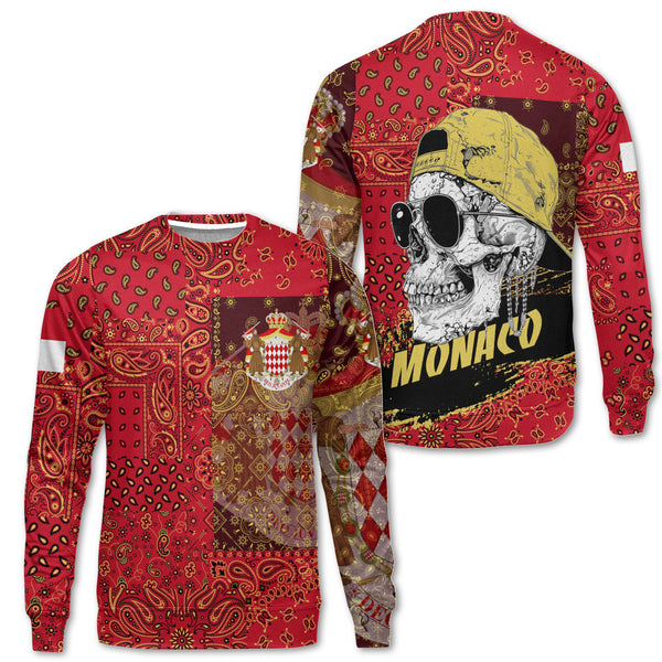 Monaco Sweatshirt Paisley Flag And Skull Style 1