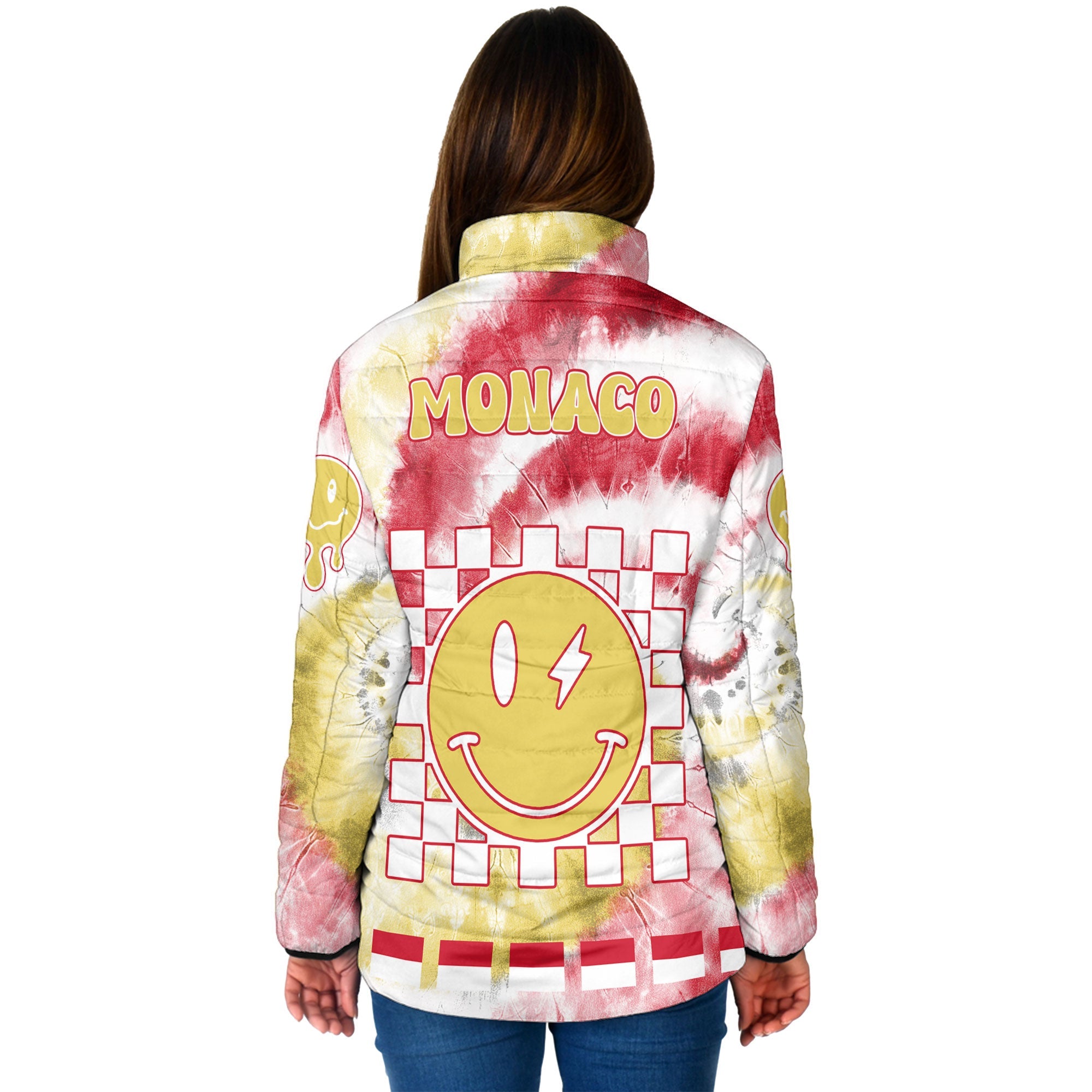 Monaco Women Padded Jacket Custom Tie Dye Style 2