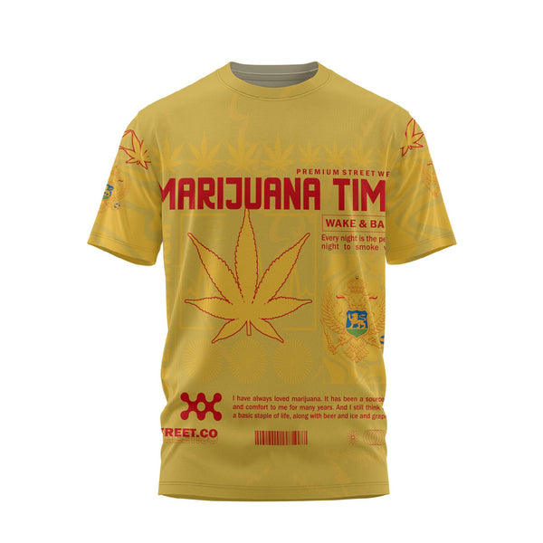 Montenegro T Shirt Flag & Coat Of Arms Marijuanas Style