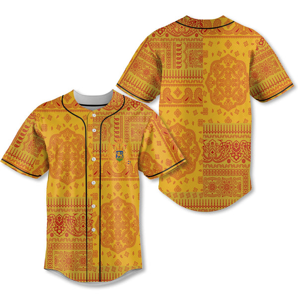 Montenegro Baseball Jersey Flag And Paisley Basic Style 1