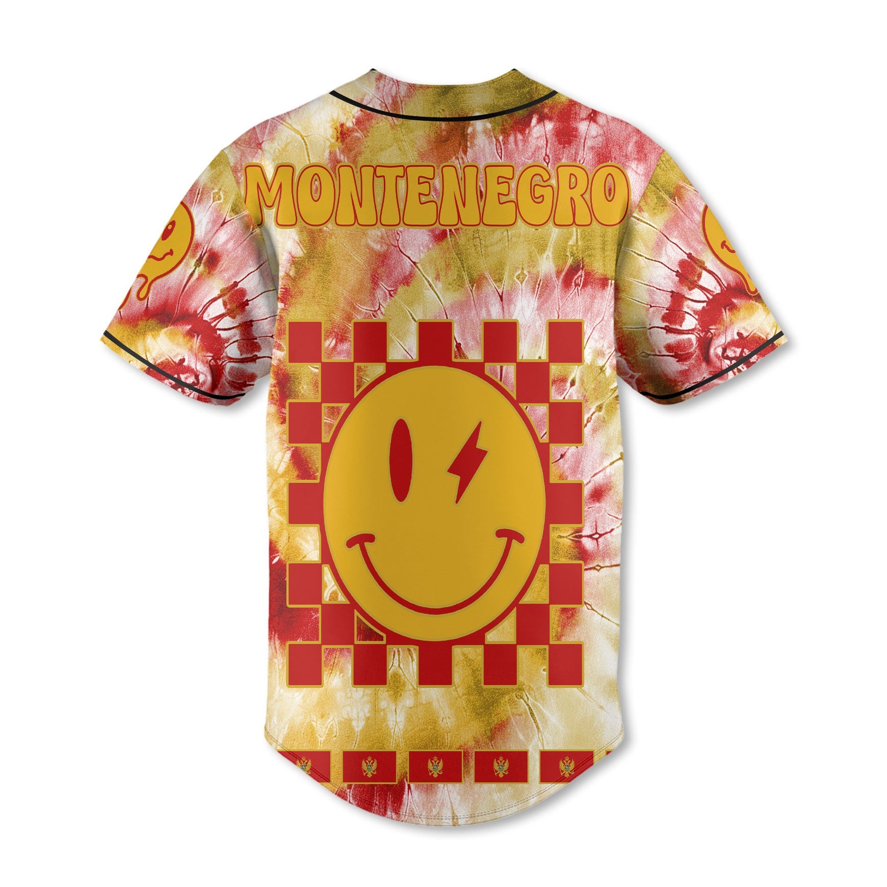 Montenegro Baseball Jersey Custom Tie Dye Style 3