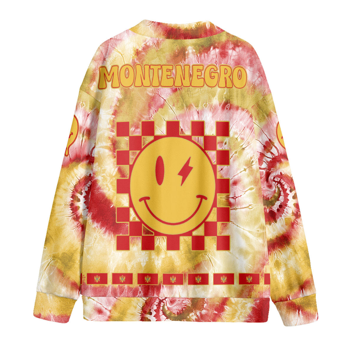 Montenegro Fleece Cardigan Custom Tie Dye Style 2