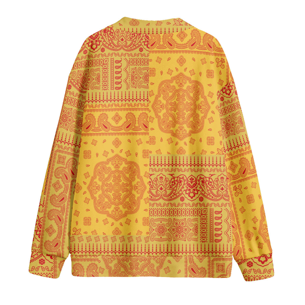 Montenegro Fleece Cardigan Flag And Paisley Basic Style 2