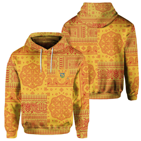 Montenegro Hoodie Flag And Paisley Basic Style 1