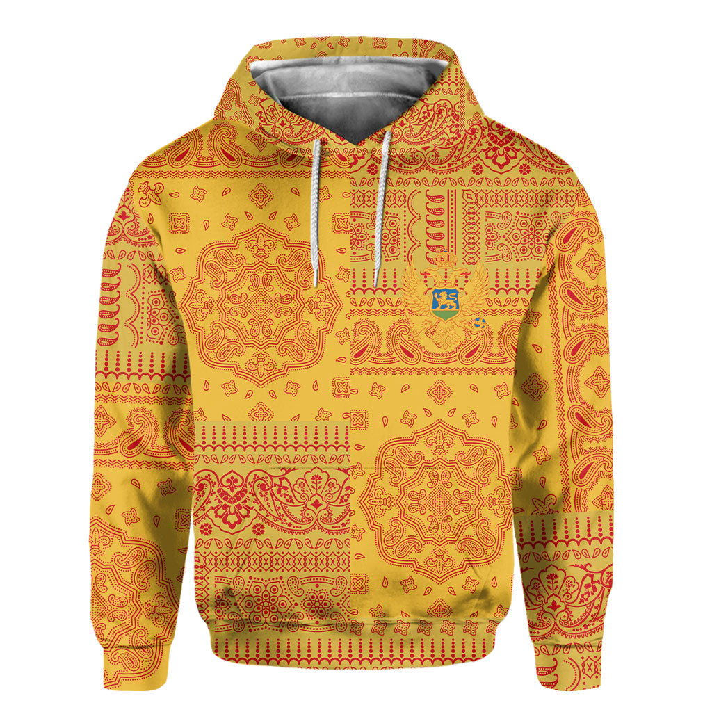 Montenegro Hoodie Flag And Paisley Basic Style 2