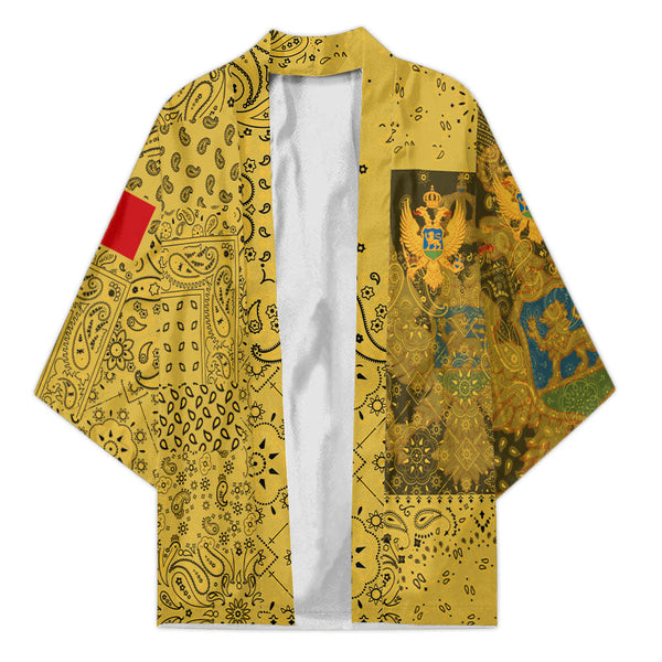 Montenegro Kimono Paisley Flag And Skull Style 1