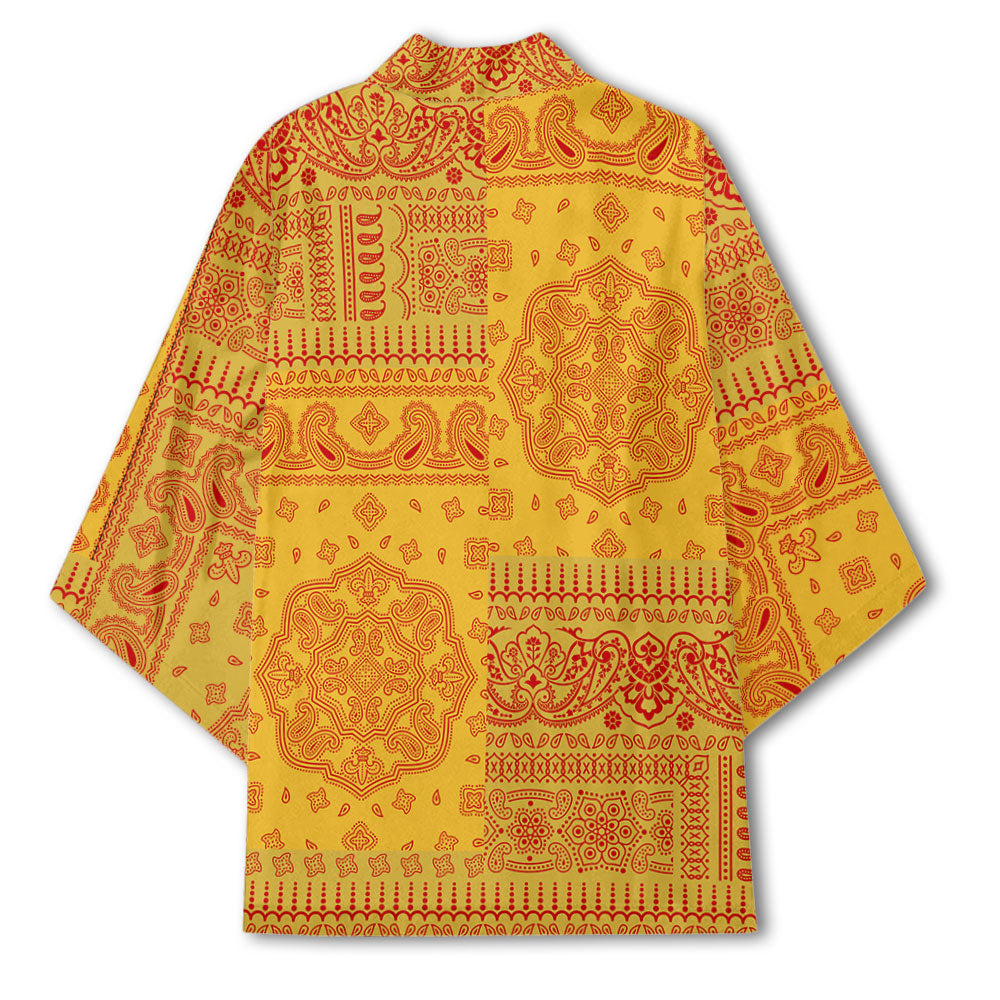 Montenegro Kimono Flag And Paisley Basic Style 3