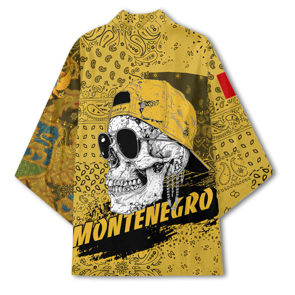 Montenegro Kimono Paisley Flag And Skull Style 3