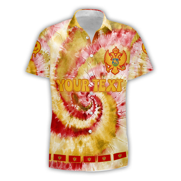 Montenegro Short Sleeve Shirt Custom Tie Dye Style 1