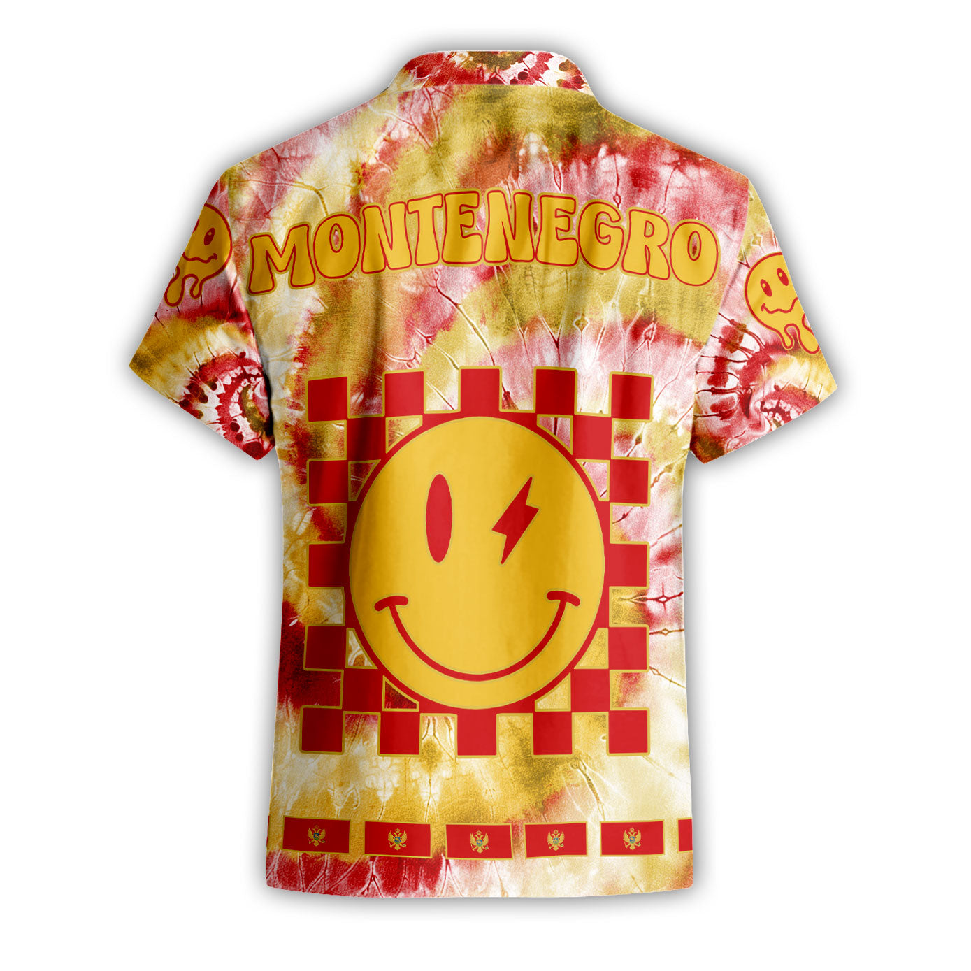 Montenegro Short Sleeve Shirt Custom Tie Dye Style 2