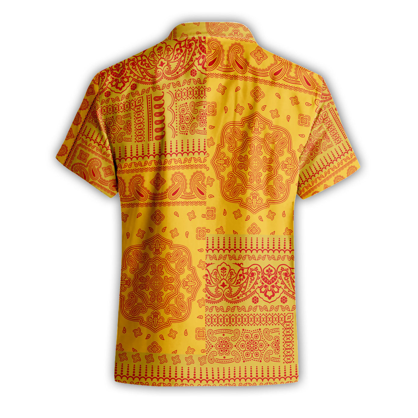 Montenegro Short Sleeve Shirt Flag And Paisley Basic Style 3