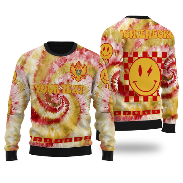 Montenegro Ugly Sweater Custom Tie Dye Style 1