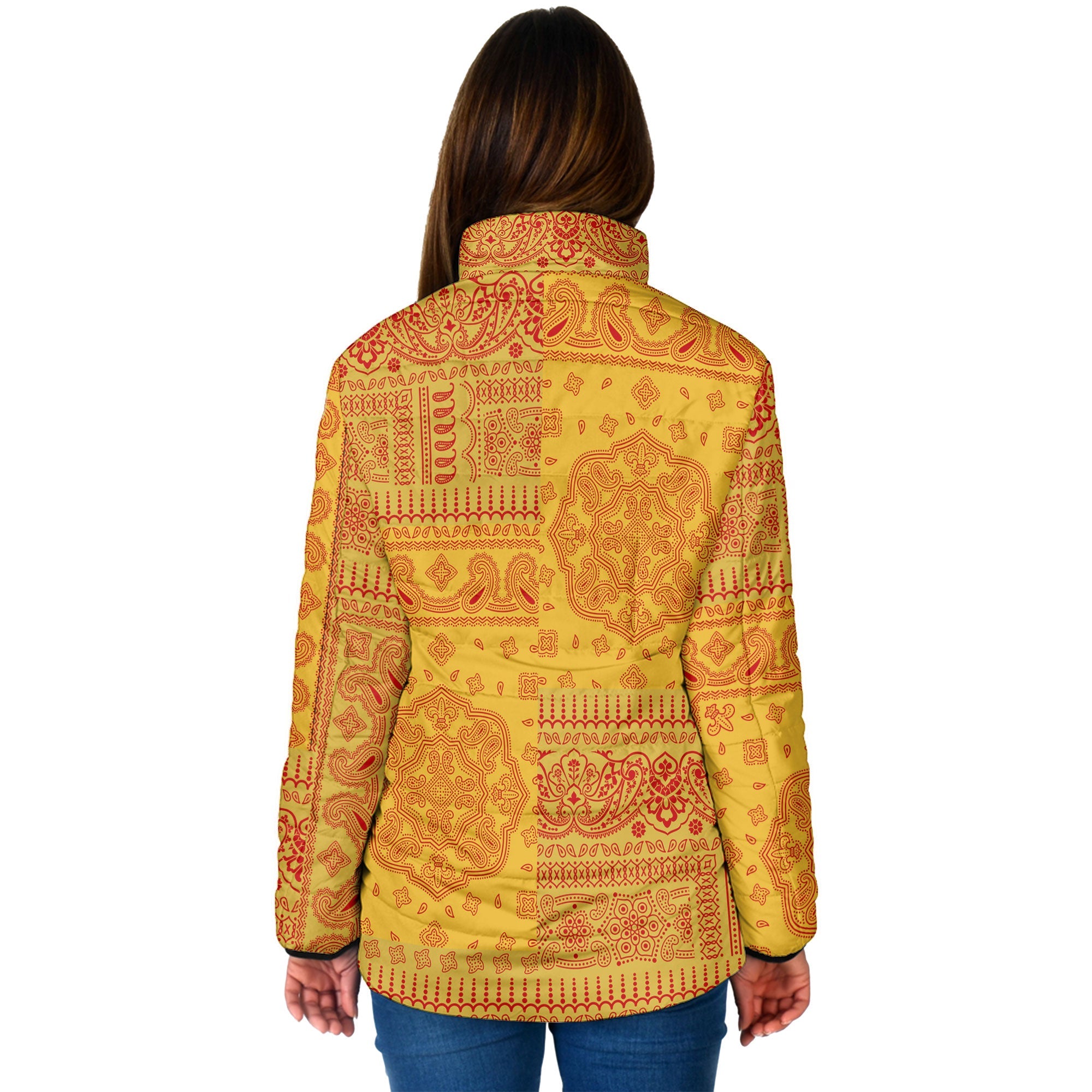 Montenegro Women Padded Jacket Flag And Paisley Basic Style 2